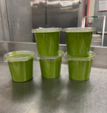Pesto made with basil from Campus Grown